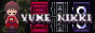 a button with the logo of yume nikki, madotsuki and a background with doors from the game